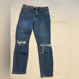 RSQ Jeans “Mom Jean” Ripped Knee Skinny Size 7